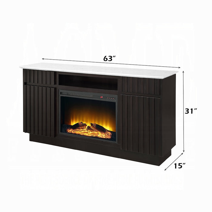 Jaramillo Server w/Natural Marble Top & Fireplace