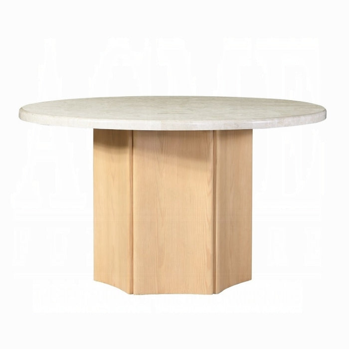 Qwin Round Dining Table W/Marble Top