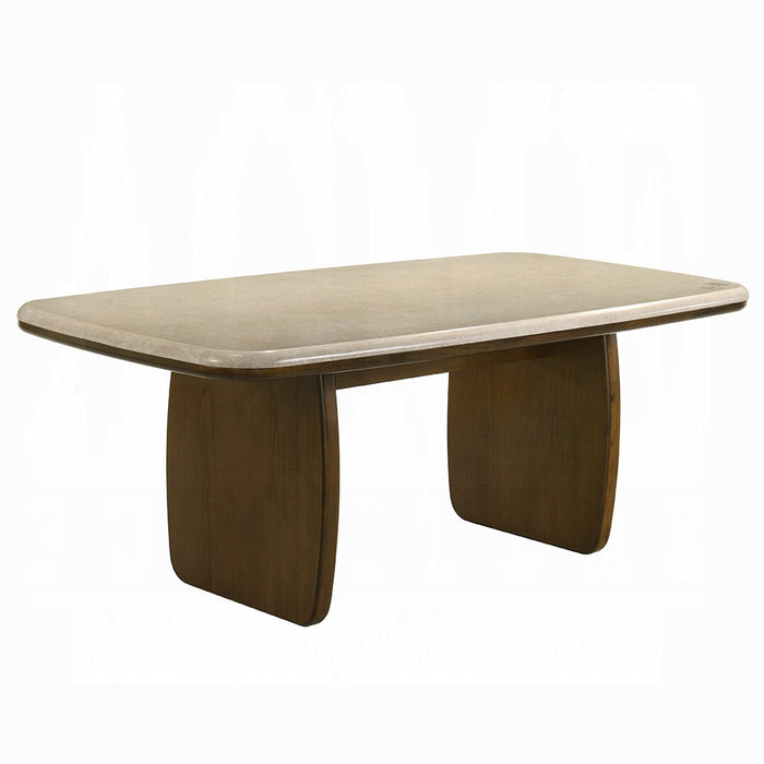 Kasha Dining Table w/Natural Marble Top