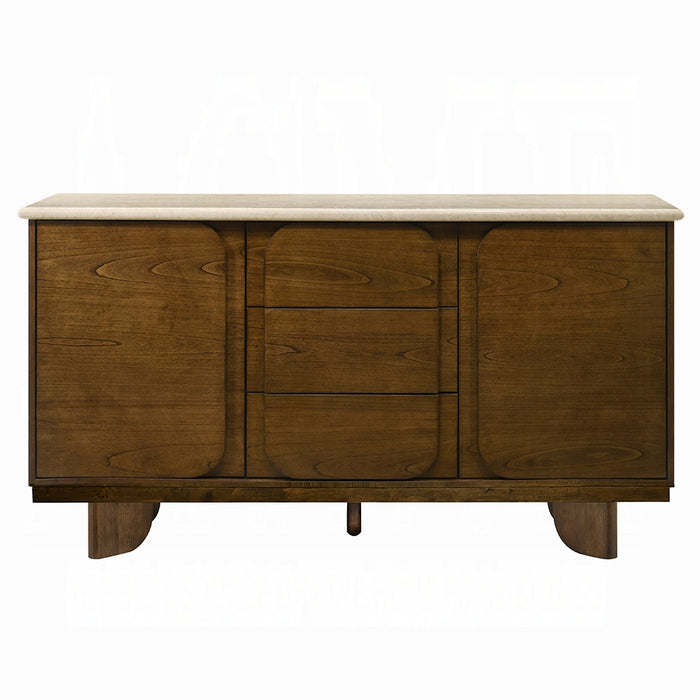 Kasha Server w/Natural Marble Top