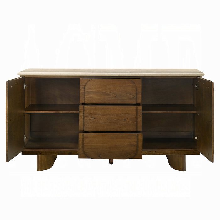 Kasha Server w/Natural Marble Top