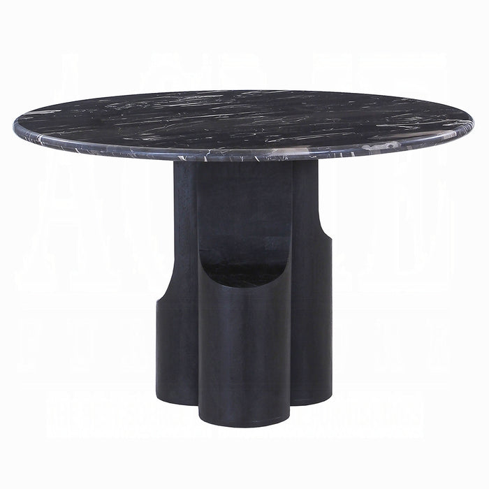 Kinton Round Dining Table w/Natural Marble Top
