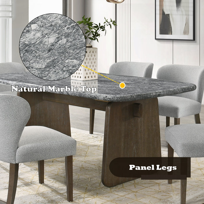 Dillon Dining Table w/Natural Marble Top