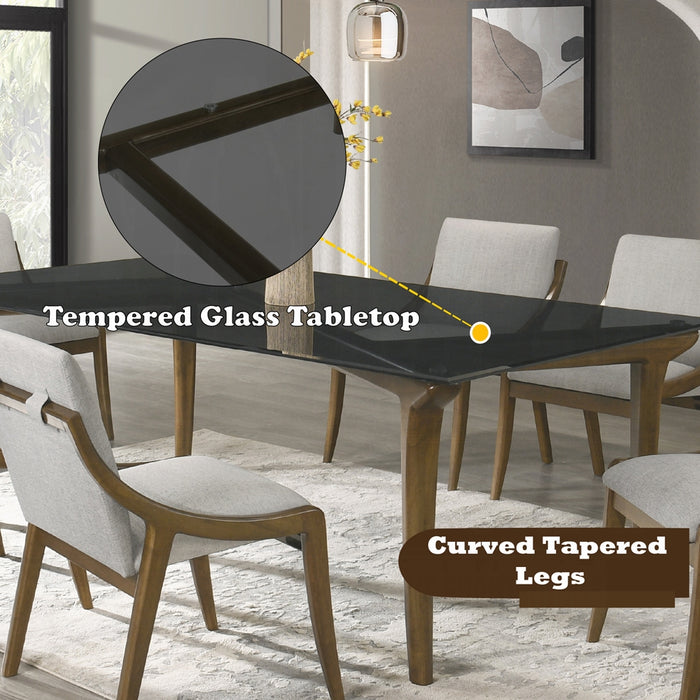 Danzel Dining Table w/Glasss Top