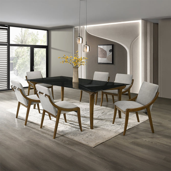 Danzel Dining Table w/Glasss Top
