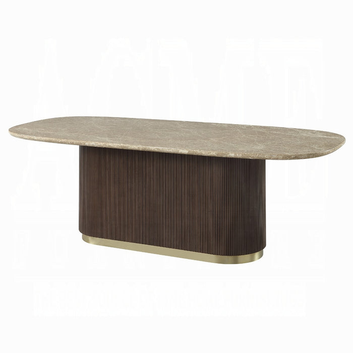 Clayten Dining Table w/Natural Marble Top