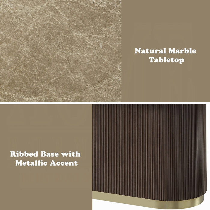 Clayten Dining Table w/Natural Marble Top