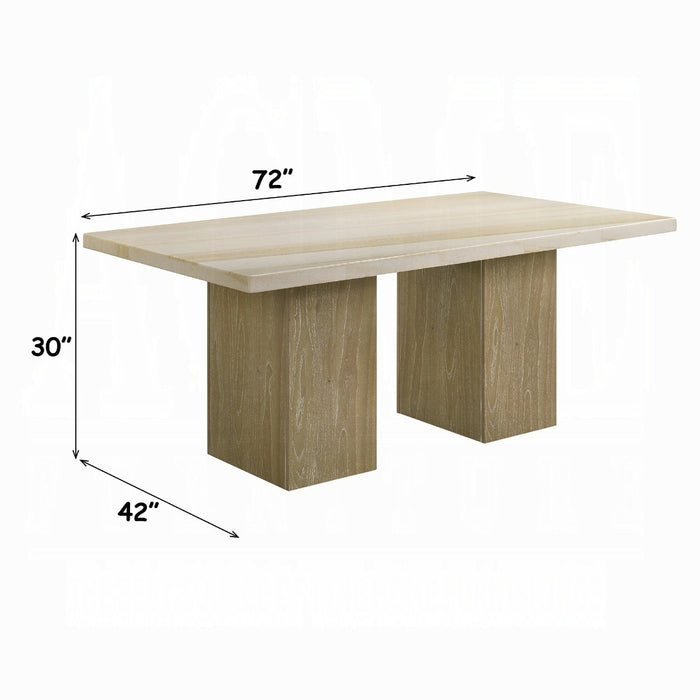 Olinda Dining Table w/Natrual Marble Top