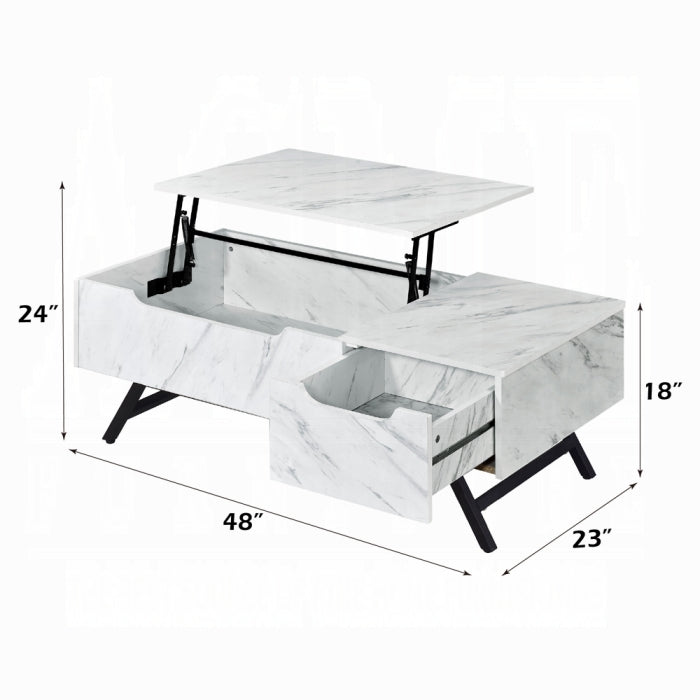 Throm Coffee Table W/Lift Top (White)