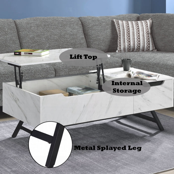 Throm Coffee Table W/Lift Top (White)