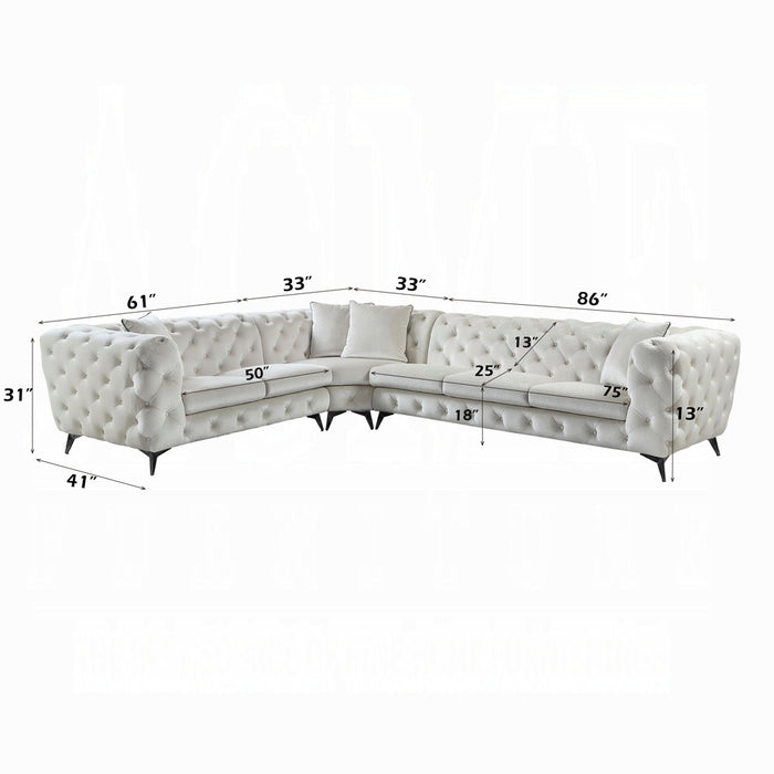 Atronia Sectional Sofa W/4 Pillows
