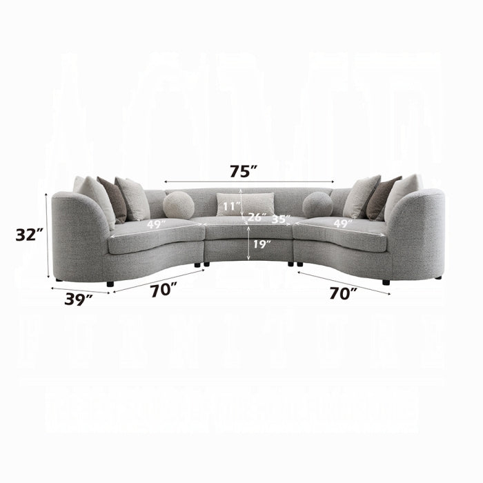 Ivria Sectional Sofa W/9 Pillows