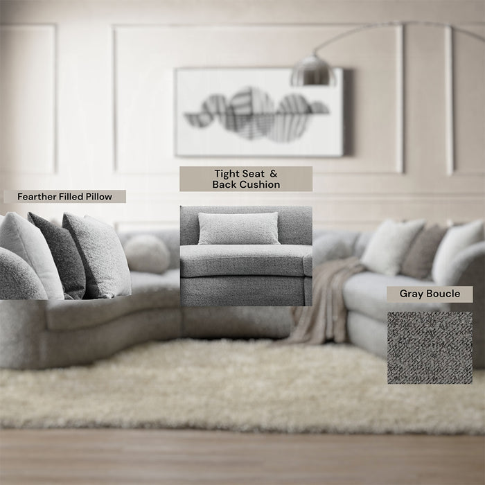 Ivria Sectional Sofa W/9 Pillows