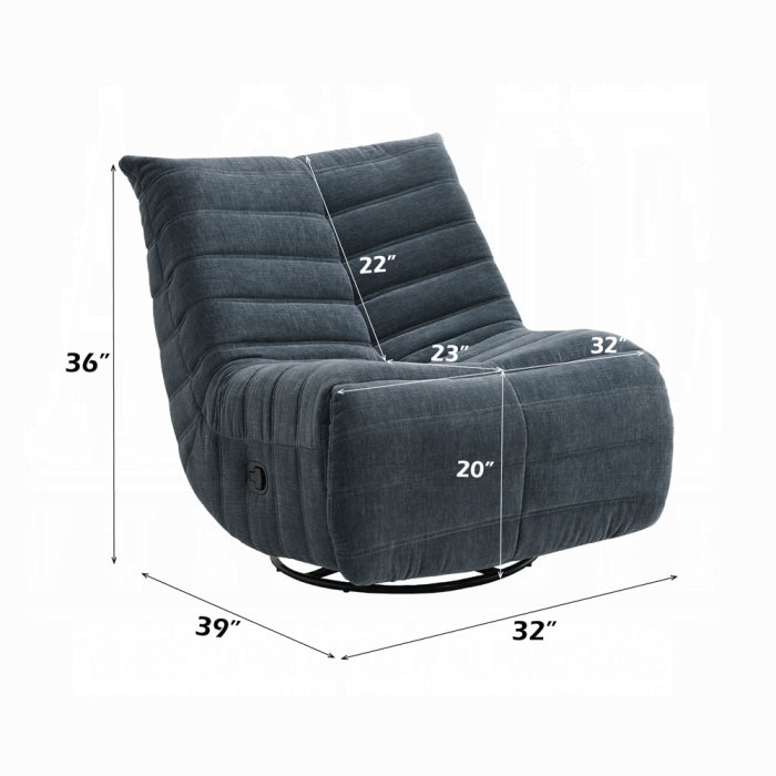 Talmon RECLINER W/SWIVEL (Charcoal Grey)