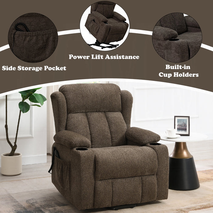 Lusio Power Motion Recliner w/Lift & Cup Holder
