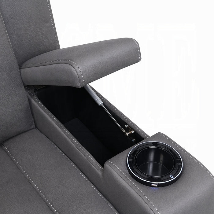 Leuco Power Motion Recliner w/Cup Holder, Control, LED & Power Headrest