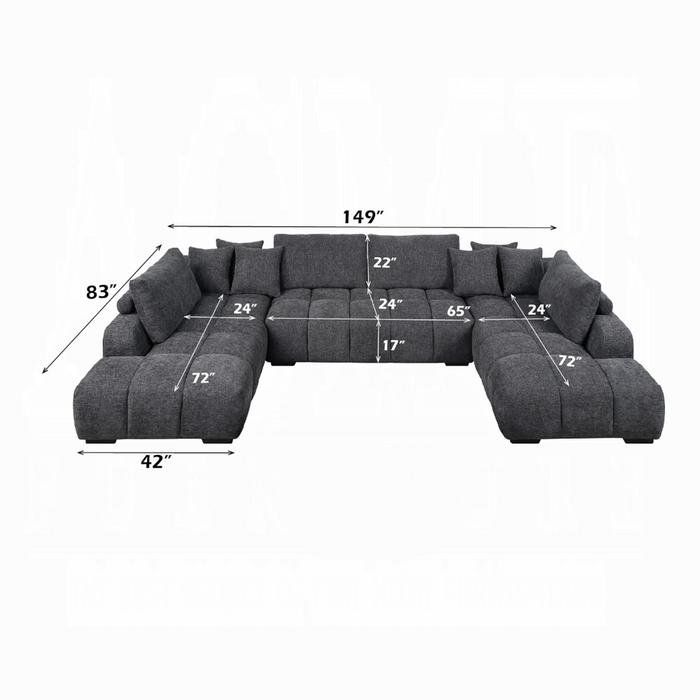 Chosen Sectional Sofa w/6 Pillows