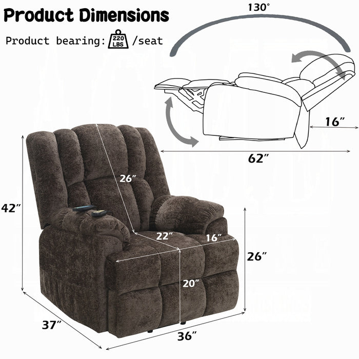 Pacay Power Recliner W/Lift & Heating & Massage