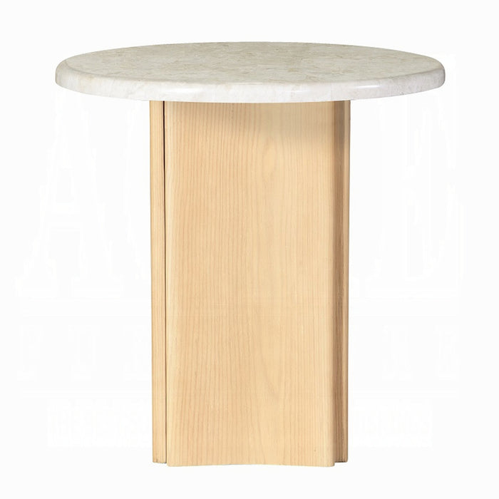 Qwin End Table W/Marble Top