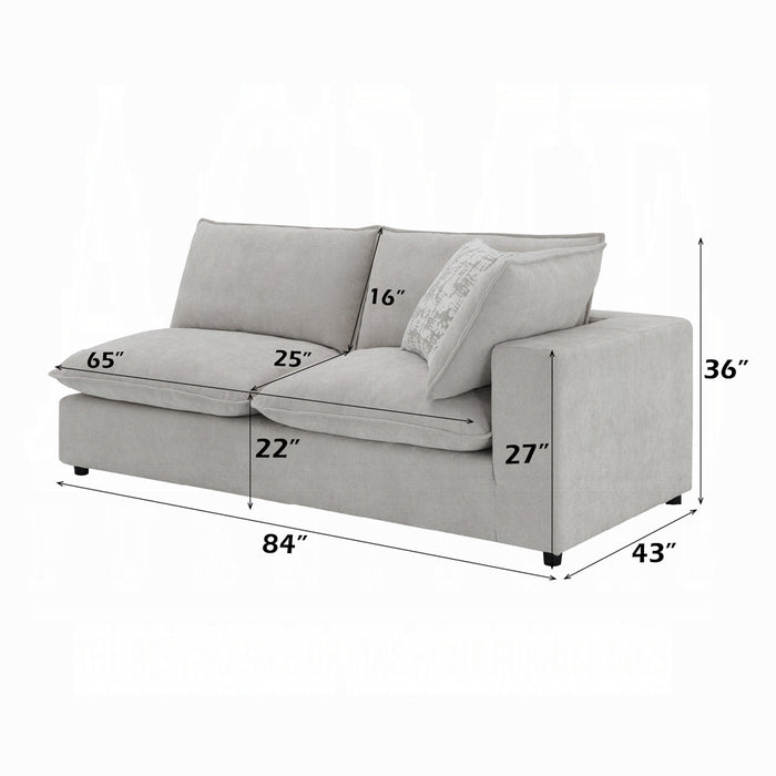 Marisa Modular Right Facing Loveseat w/2 Pillows