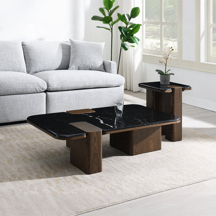 Dana End Table w/Natural Marble