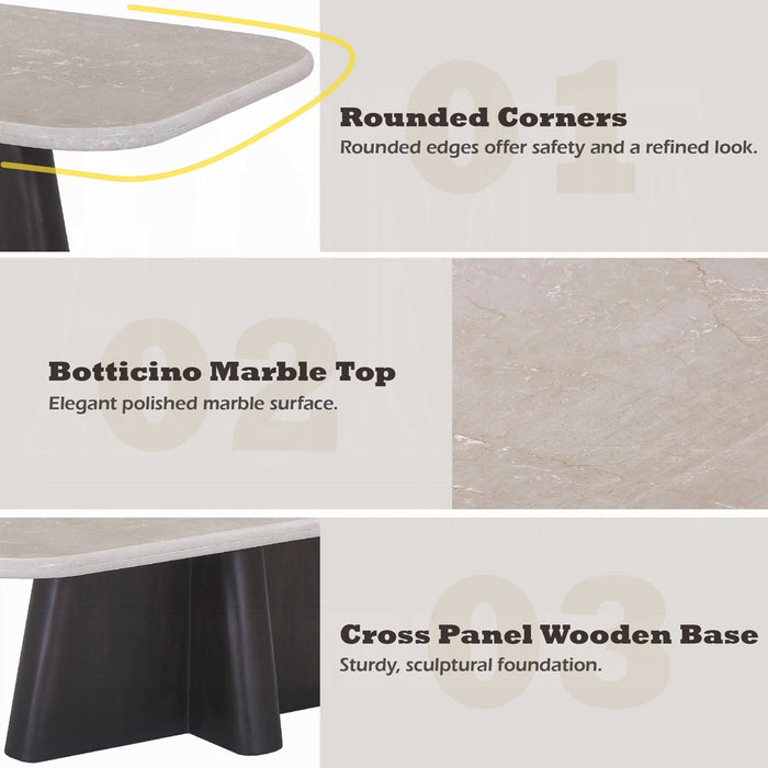 Jacory Coffee Table w/Bottocino Marble Top