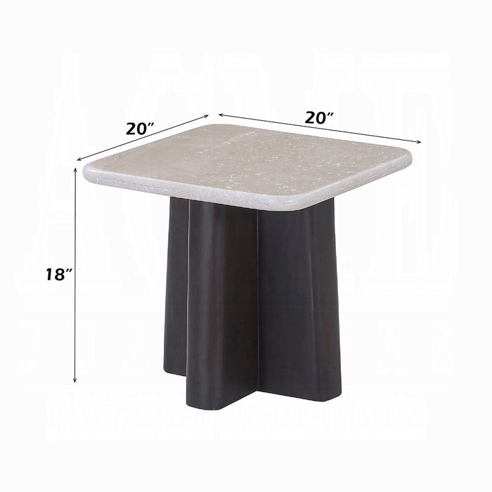 Jacory End Table w/Bottocino Marble Top