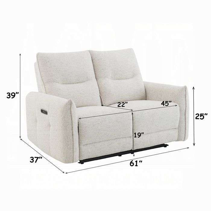 Lalisa Power Motion Loveseat w/USB Port