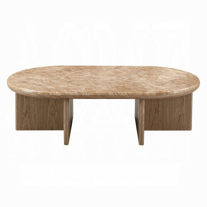 Markku Coffee Table w/Natural Marble