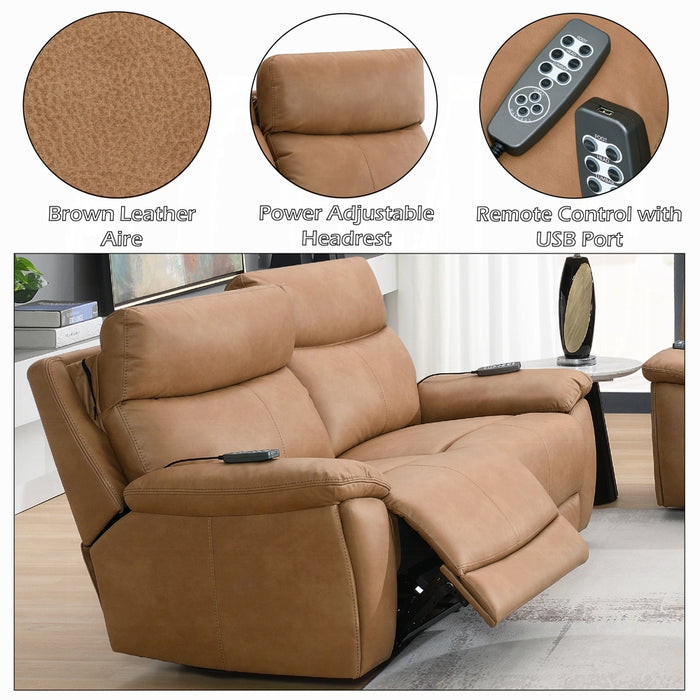 Chavis Power Motion Loveseat w/USB & Power Headrest