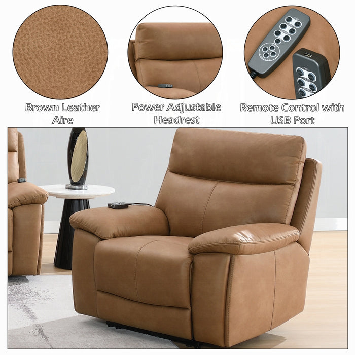 Chavis Power Motion Recliner w/USB & Power Headrest
