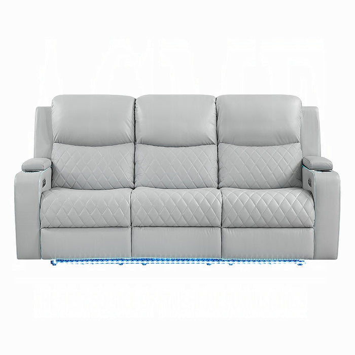 Elonzo Power Motion Sofa w/LED, Power Headrest & Speaker