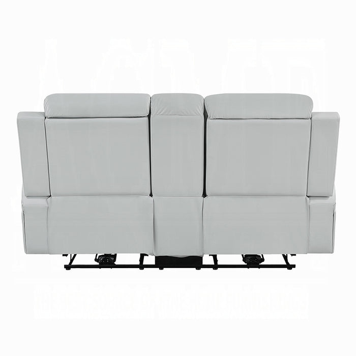 Elonzo Power Motion Loveseat w/Console, LED, Power Headrest & Speaker