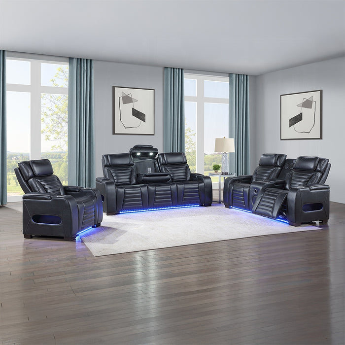 Ephron Power Motion Sofa W/Dropdown Table, Wireless Charging, Reading Light, Power Headrests & LED