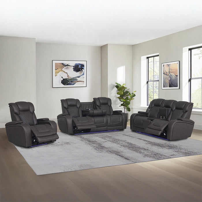 Wendell Power Motion Sofa w/Dropdown Table, Storage, USB & LED