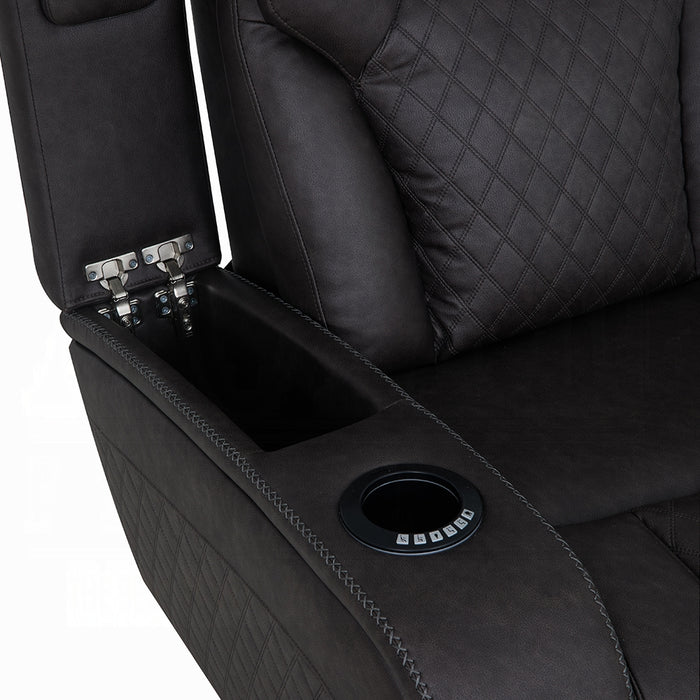 Wendell Power Motion Loveseat w/Console, Wireless Charger, Storage, USB & LED