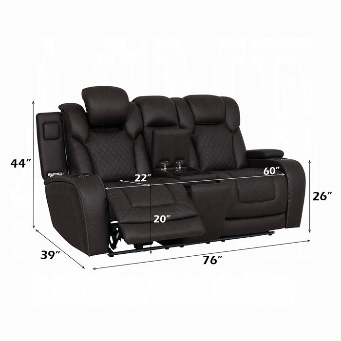 Wendell Power Motion Loveseat w/Console, Wireless Charger, Storage, USB & LED