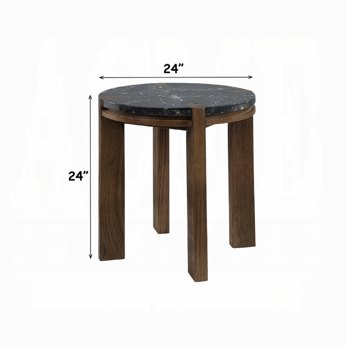 Estella End Table w/Marble Top